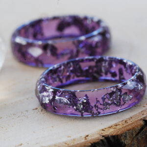 simple Purple resin rings 