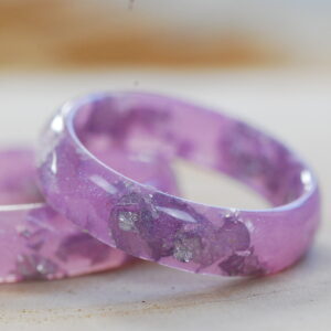 trendy simple purple resin ring
