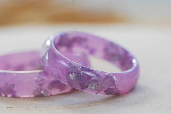 trendy simple purple resin ring