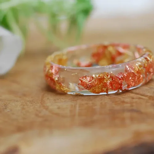 minimalist gold and copper ring