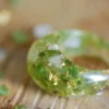 green peridot statement ring