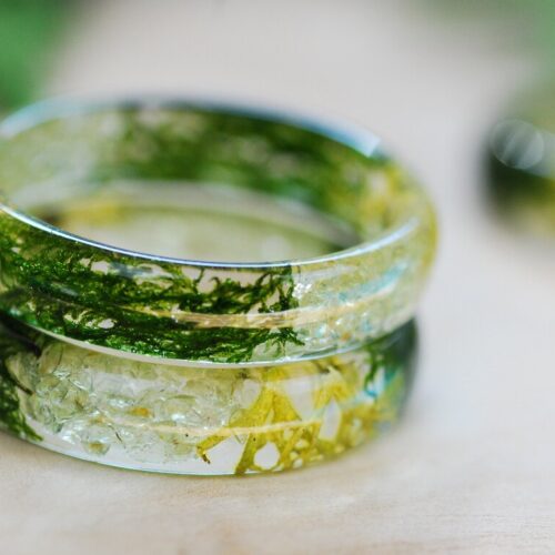 moss lichen peridot ring