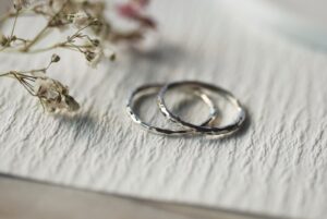 hammered silver ring