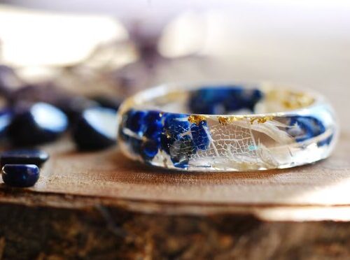 harmony and tranquility ring with lapis lazuli