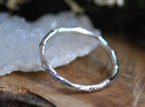 stacking unique silver ring