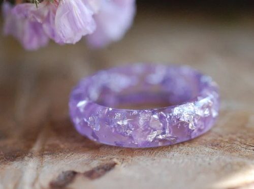 simple and beautiful light purple lavender ring