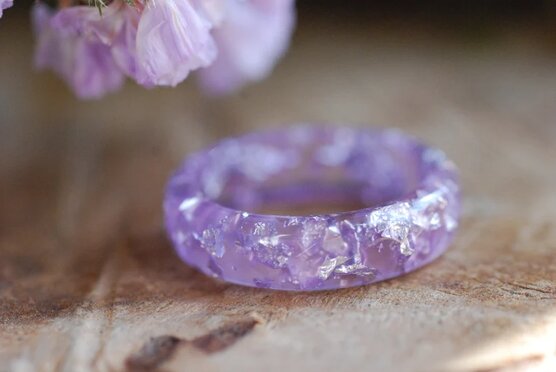simple and beautiful light purple lavender ring