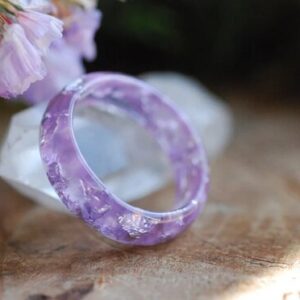 minimalist lavender colored ring