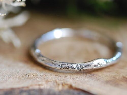 tiny stacking silver ring