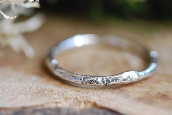 tiny stacking silver ring