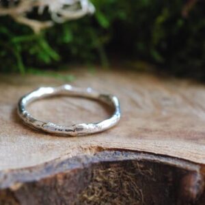 smelted sterling silver ring