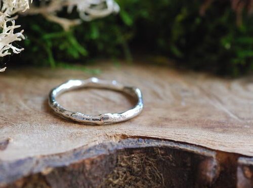 smelted sterling silver ring