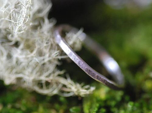 uniwue texture silver ring