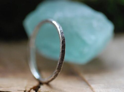 rustic sterling silver ring