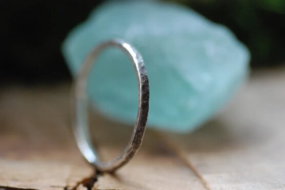 rustic sterling silver ring