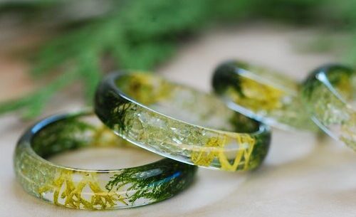 nature green peridot ring