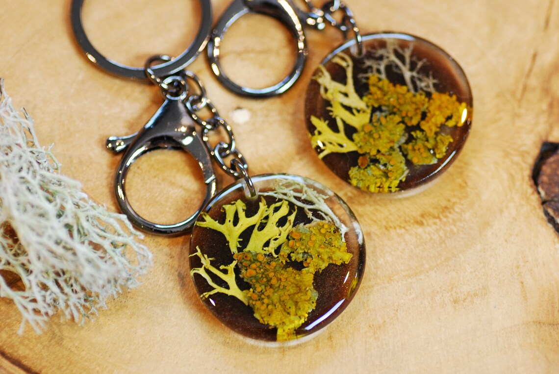 nature lover yellow and orange key rings