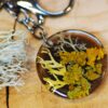 fantastic forms of natural lichen in forest keychain