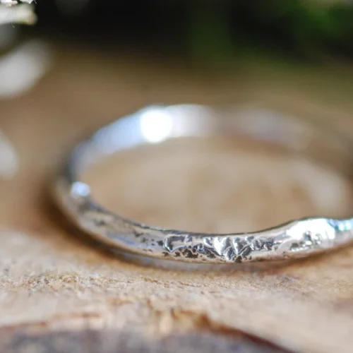 tiny stacking silver ring