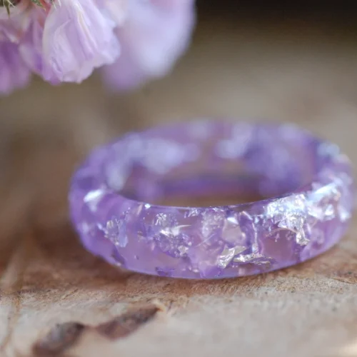 simple and beautiful light purple lavender ring