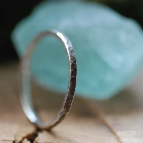 rustic sterling silver ring