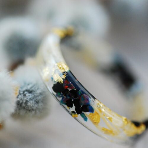 fire opal ring with flowers