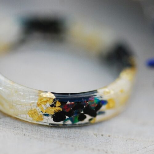 black opal ring for gift