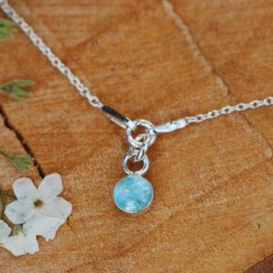 natural aquamarine gem in a silver bracelet