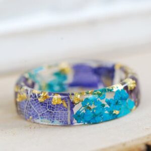 blue flower ring
