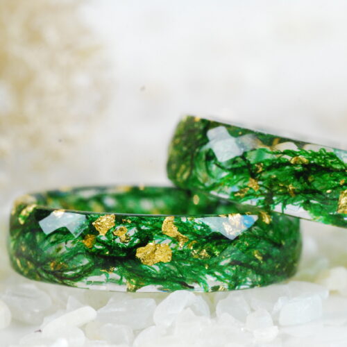 moss gold ring