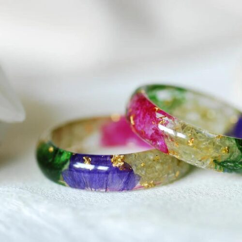 August Birth Flower Ring with Peridot Birthstone