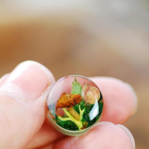 fairy forest ear gauges with mushroom
