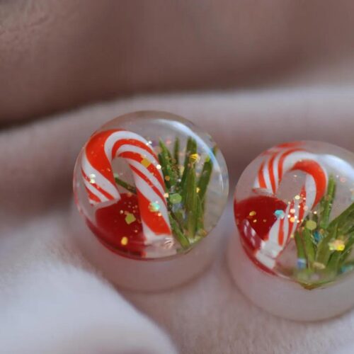 Candy Cane Christmas Ear Plugs