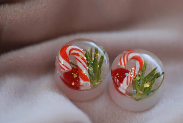 Candy Cane Christmas Ear Plugs
