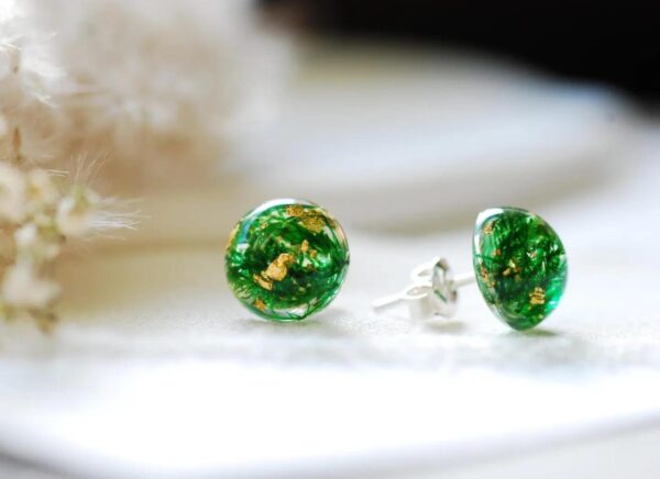 green earrings cottagecore jewelry