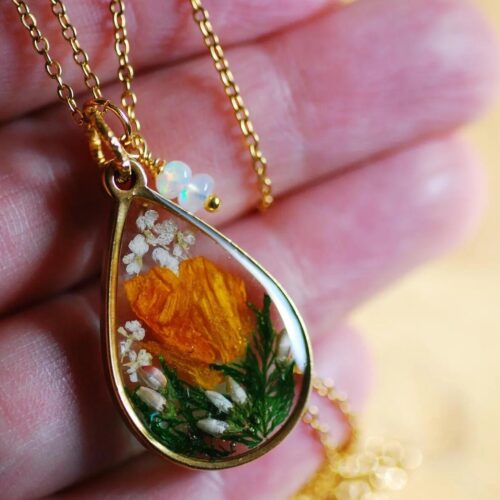 october birth month gift necklace