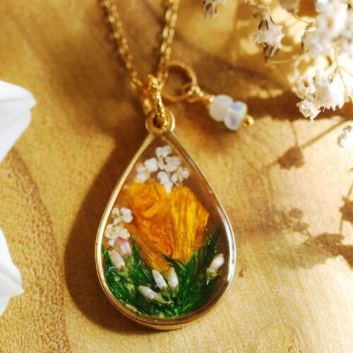 october birth flower gift pendant