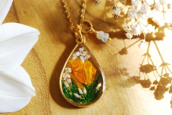 october birth flower gift pendant