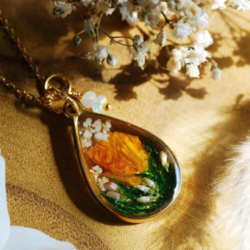 october birth flower necklace