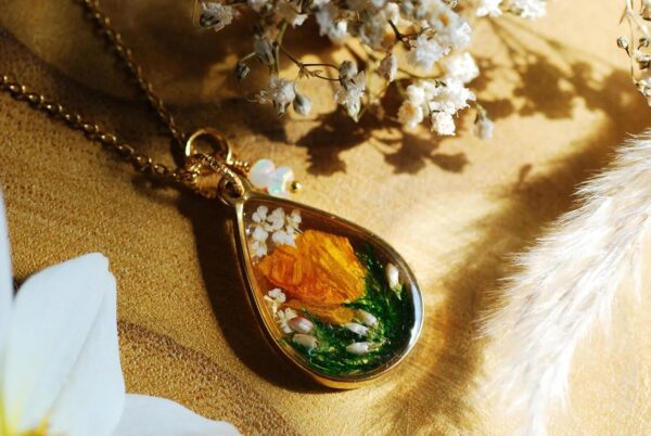 october birth flower necklace