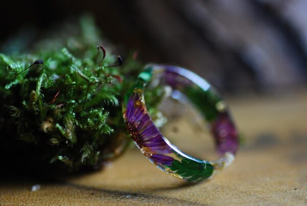 boho jewelry ring with flowers