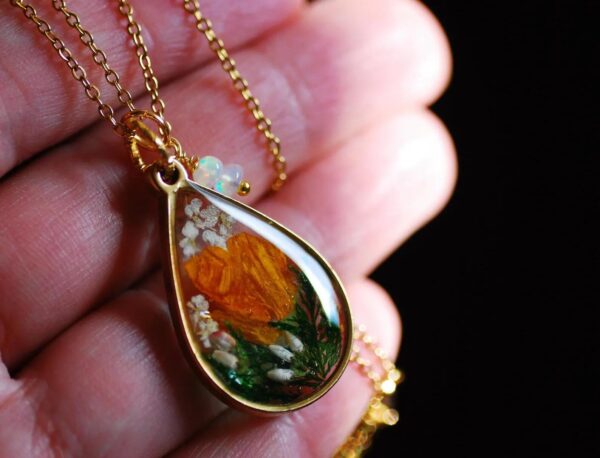 october birth flower necklace