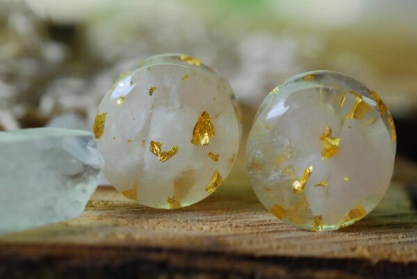 Rose Quartz Ear Gauges, Gemstone Wedding Plugs
