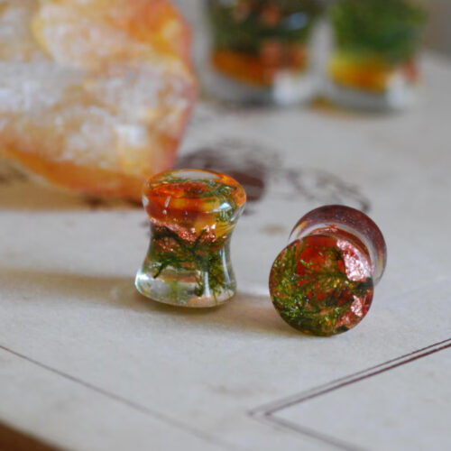 natural amber piercing