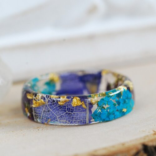 engagement ring with flowers