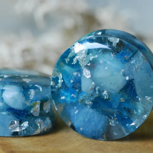 blue stone gauges for gift