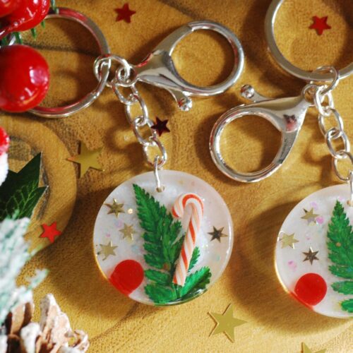 beautiful christmas bag charm