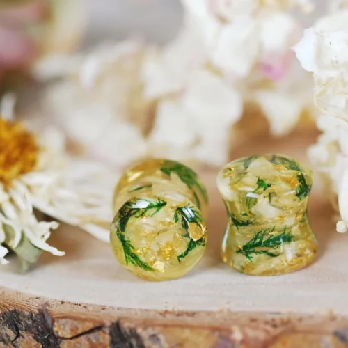 real flower piercing