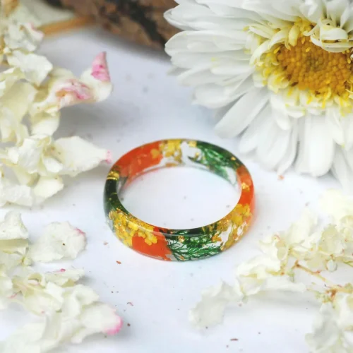 marigold flower ring for her
