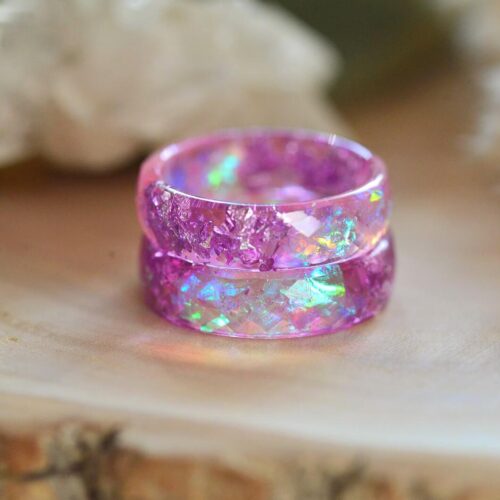 set of pink aurora rings by AlpacaBlue
